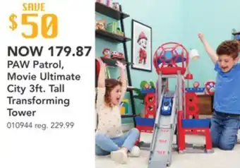 Toys R us Paw patrol, movie ultimate city 3ft. tall transforming tower offer