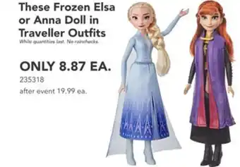 Toys R us These frozen elsa or anna doll in traveller outfits offer