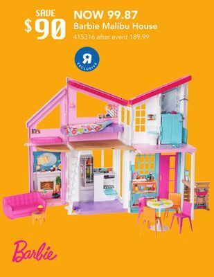 Toys R us Barbie malibu house offer