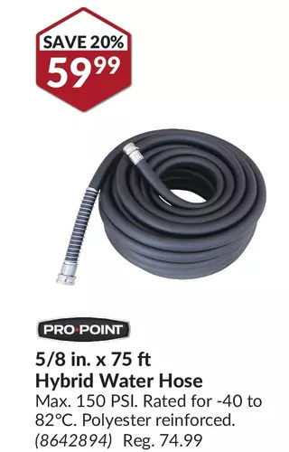 Princess Auto 5/8 in. x 75 ft hybrid water hose offer