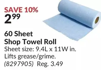 Princess Auto 60 sheet shop towel roll offer