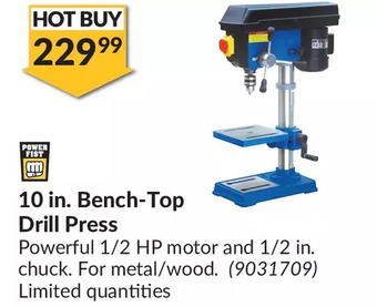 Princess Auto 10 in. bench-top drill press offer