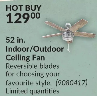 Princess Auto 52 in. indoor/outdoor ceiling fan offer