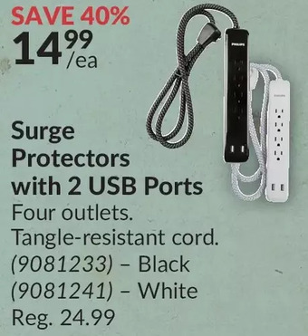 Princess Auto Surge protectors with 2 usb ports offer