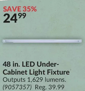 Princess Auto 48 in. led under-cabinet light fixture offer