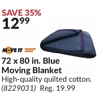 Princess Auto Move it 72 x 80 in. blue moving blanket offer