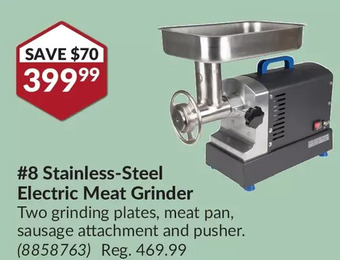 Princess Auto #8 stainless-steel electric meat grinder offer