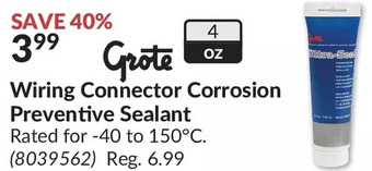 Princess Auto Grote wiring connector corrosion preventive sealant offer