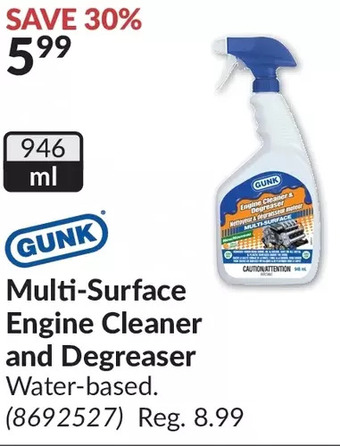 Princess Auto Gunk multi-surface engine cleaner and degreaser offer