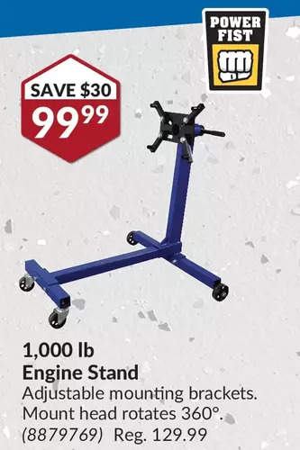 Princess Auto 1,000 lb engine stand offer