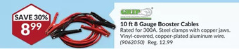 Princess Auto Grip 10 ft 8 gauge booster cables offer