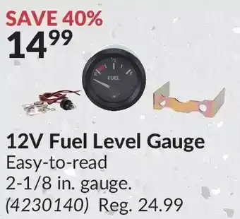 Princess Auto 12v fuel lever gauge offer