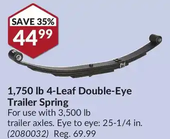 Princess Auto 1,750 lb 4-leaf double-eye trailer spring offer