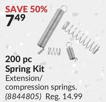Princess Auto 200 pc spring kit offer