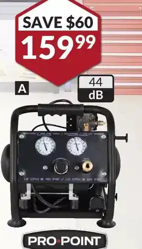 Princess Auto Pro.point portable quiet air compressors. 1 gallon offer