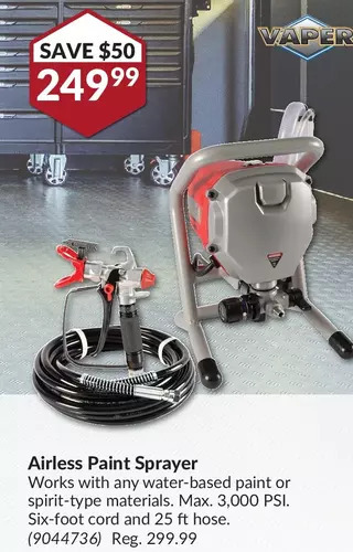 Princess Auto Airless paint sprayer offer
