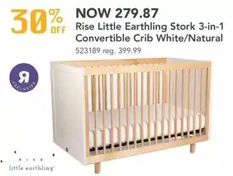 Babies 'R' Us Stork 3 in 1 convertible crib - white/natural - r exclusive offer