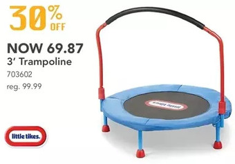 Toys R us Little tikes - easy store 3 ft trampoline offer