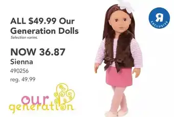 Toys R us Our generation, sienna, 18-inch fashion doll offer