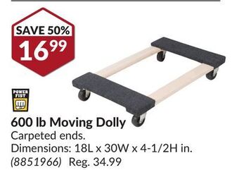 Princess Auto Moving dolly offer