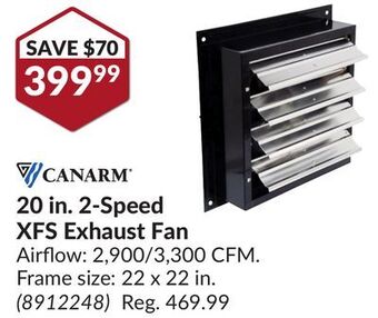 Princess Auto 20 in. 2-speed xfs exhaust fan offer