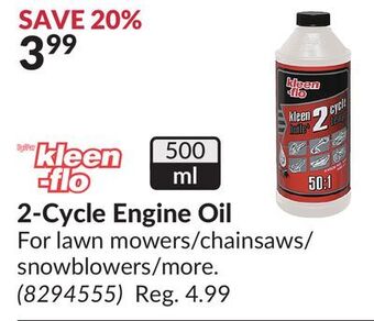 Princess Auto 2-cycle engine oil offer