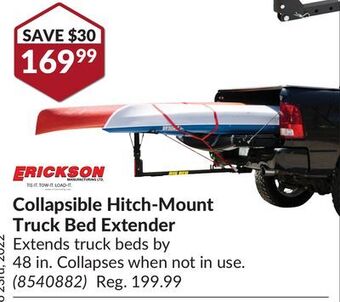 Princess Auto Collapsible hitch-mount truck bed extender offer