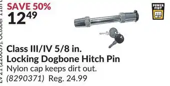 Princess Auto Class iii/iv 5/8 in. locking dogbone hitch pin cap offer