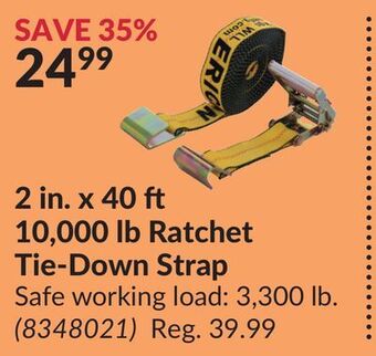 Princess Auto 10, 000 ratchet tie-down strap offer