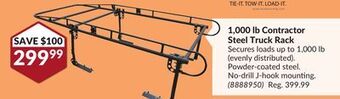Princess Auto 1, 000 lb contractor steel truck rack offer