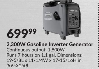 Princess Auto 2,300w gasoline inverter generator offer