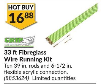 Princess Auto 33 ft fibreglass wire running kit offer