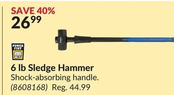Princess Auto 6 lb sledge hammer offer