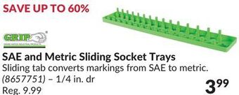 Princess Auto Sae and metric sliding socket trays offer