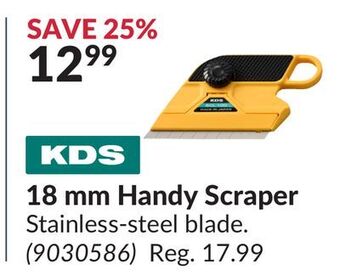 Princess Auto 18 mm handy scraper offer