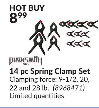Princess Auto 14 pc spring clamp set offer