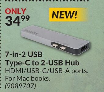 Princess Auto 7-in-2 usb type-c to 2-usb hub offer