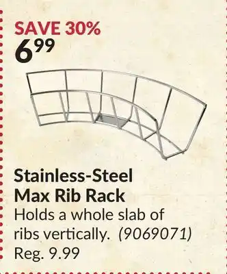 Princess Auto Stainless-steel max rib rack offer