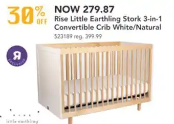 Babies 'R' Us Rise little earthling stork 3-in-1 convertible crib white/natural offer