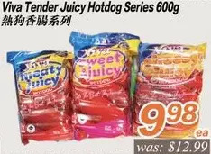 Seasons Foodmart Viva tender juicy hotdog series offer