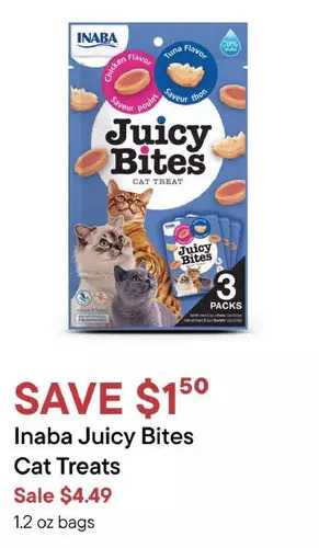 Petvalu Inaba juicy bites cat treats offer