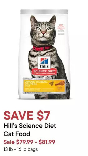 Petvalu Hill's science diet cat food offer