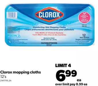 Real Canadian Superstore Clorox mopping cloths offer