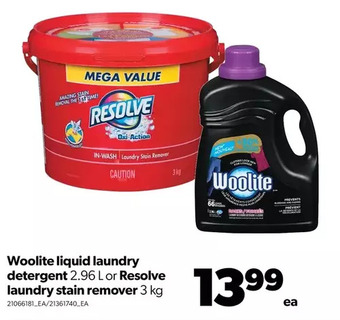 Real Canadian Superstore Woolite liquid laundry detergent or resolve laundry stain remover offer