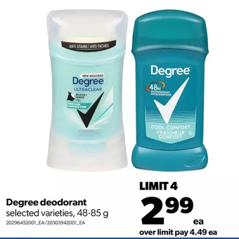 Real Canadian Superstore Degree deodorant offer