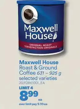 Real Canadian Superstore Maxwell house roast & ground coffee offer