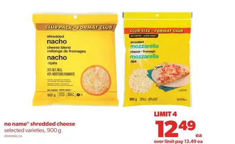 Real Canadian Superstore No name shredded cheese offer
