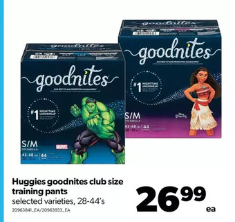 Real Canadian Superstore Huggies goodnites club size training pants offer
