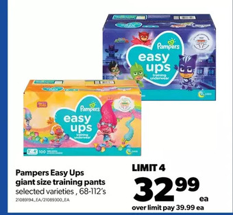 Real Canadian Superstore Pampers easy ups giant size training pants offer