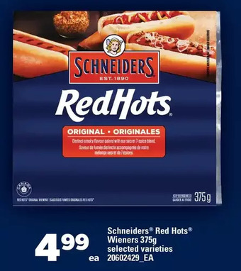 Real Canadian Superstore Schneiders red hots wieners offer